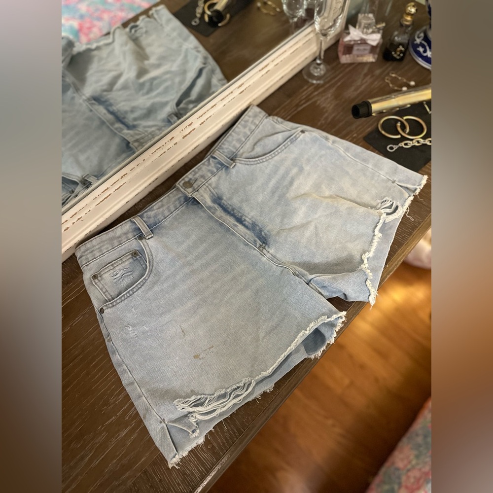 Distressed Jean Shorts